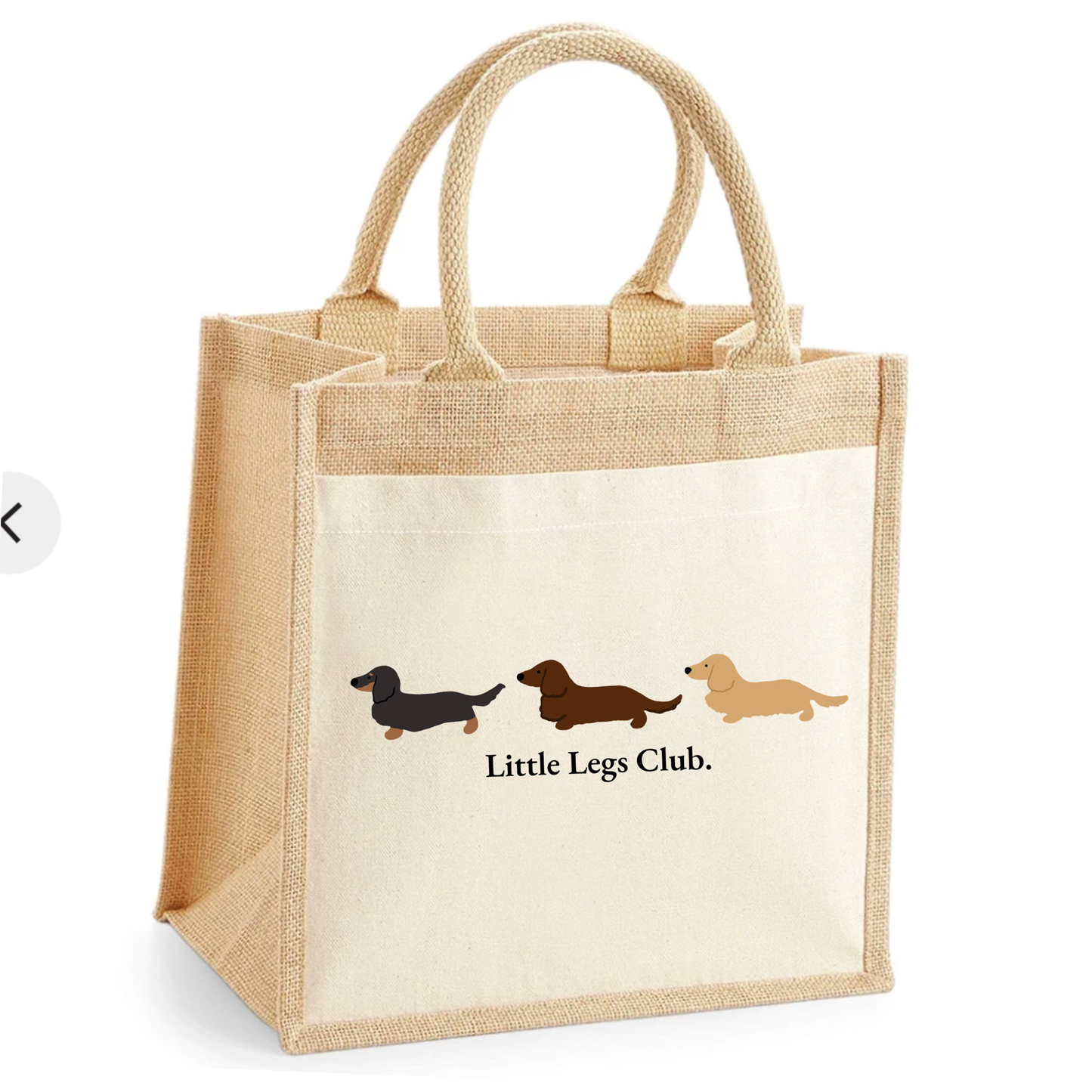 Little Legs Club Jute Tote Bag