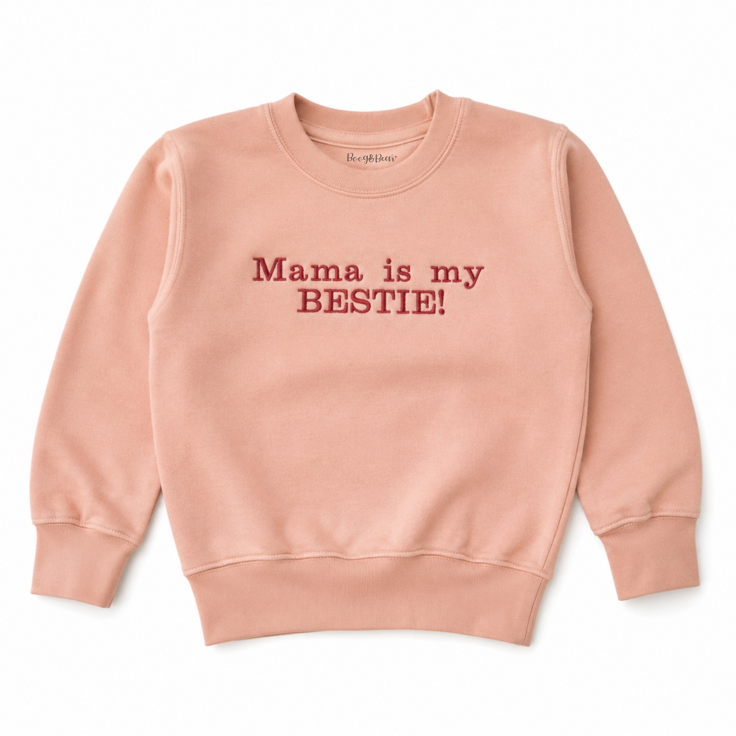 'Mama is my BESTIE!' Embroidered Kids' Sweater