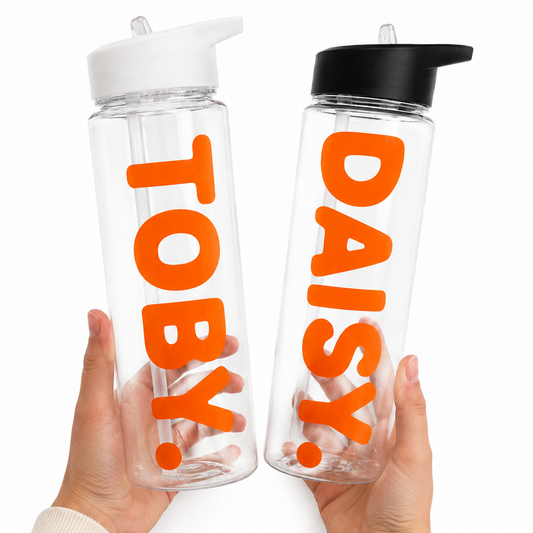 Personalised Water Bottle (Vinyl Sticker Print)