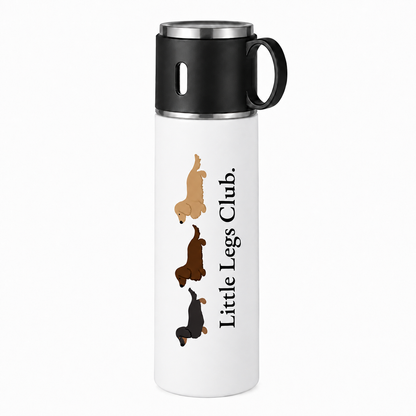 Little Legs Club Stainless Steel Flask with Cup Lid/Travel Water Bottle Boog and Bear