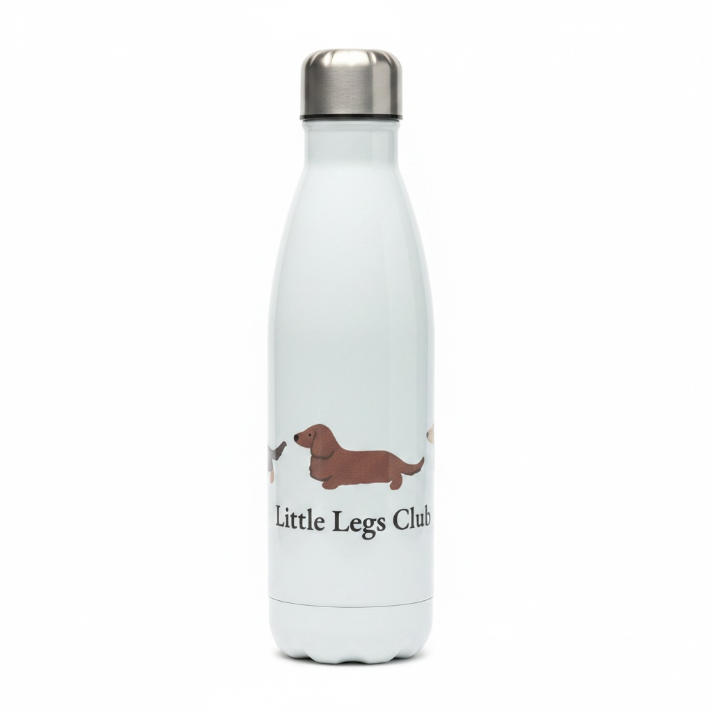 Little Legs Club 25oz Stainless Steel Flask | Hot & Cold Drinks | Dachshund Design | Dog Lover Gift | Gift Boxed