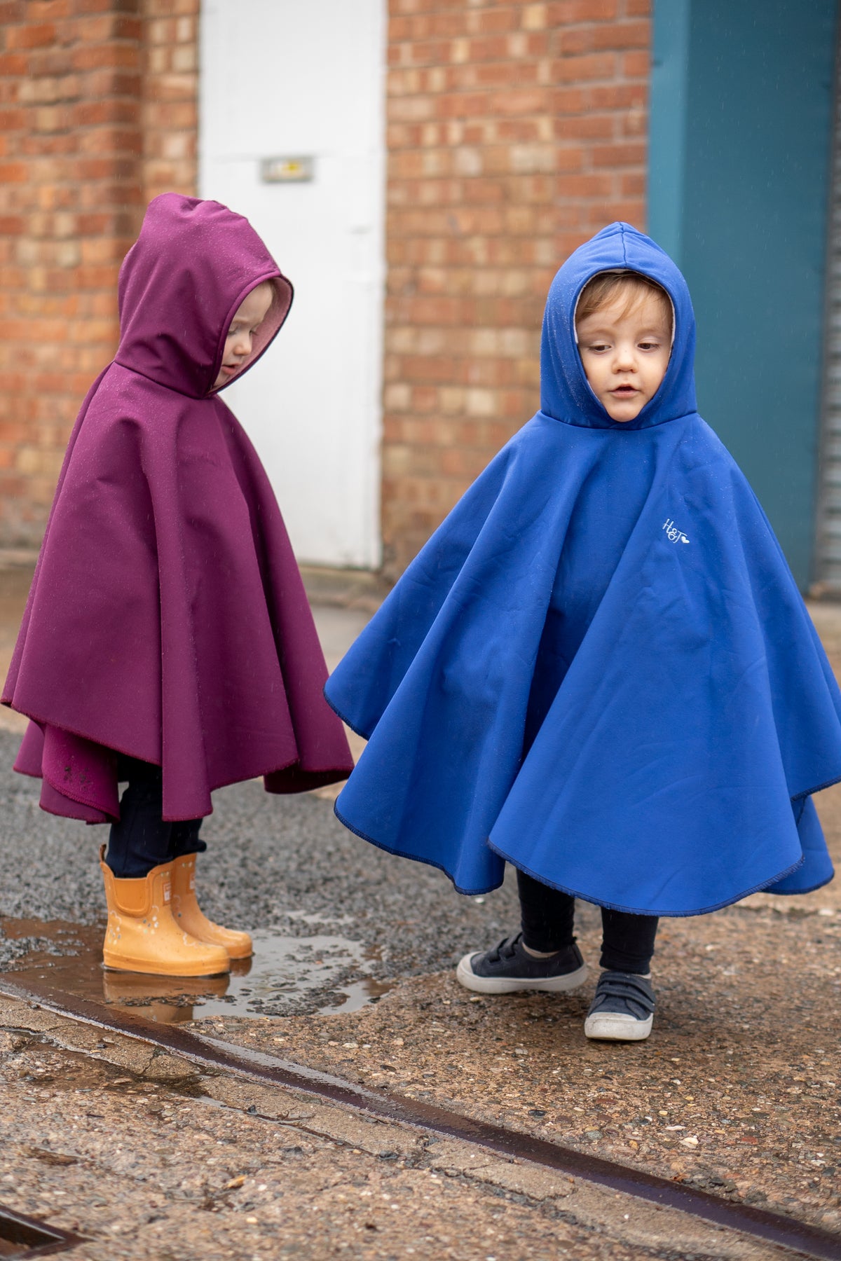 'Wet Weather Club' Children's Waterproof Rainfleece Rain Ponchos Boog and Bear