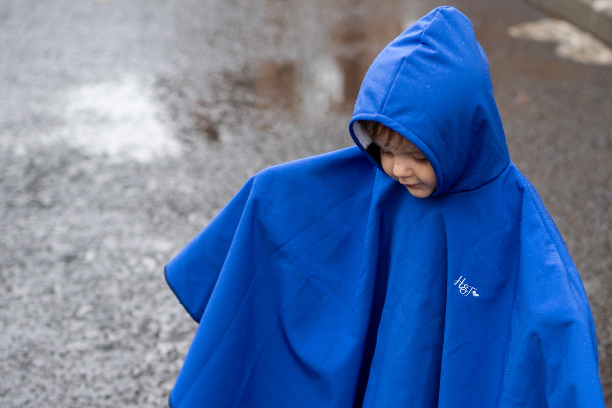'Wet Weather Club' Children's Waterproof Rainfleece Rain Ponchos Boog and Bear