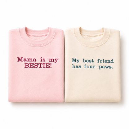 Personalised Mini Sweater | Fully Custom Embroidered Children's Sweatshirt | Kids Gift