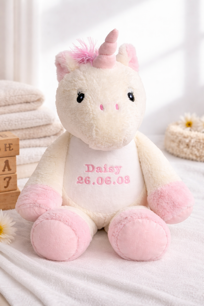 Personalised Tummi Bear® | Embroidered Soft Toy | Unicorn, Dinosaur, Giraffe or Lamb | Birthday & Keepsake Gift