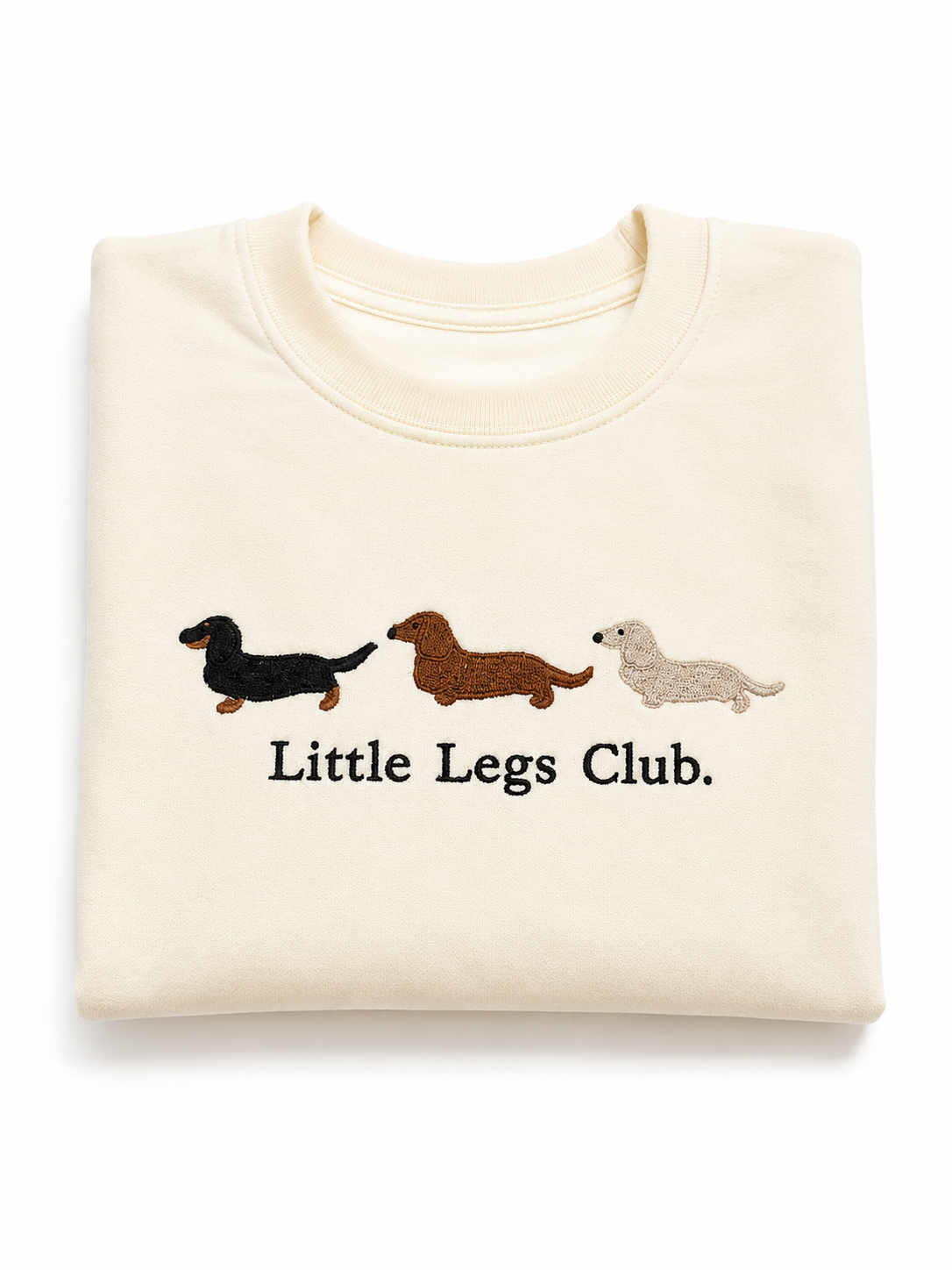 Little Legs Club Mini Sweater | Dachshund Design Sweatshirt | Cream | Ages 1–9 | Dog Lover Gift
