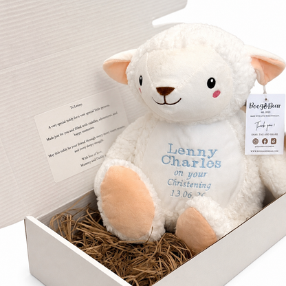 Personalised Tummi Bear® Gift Box | Embroidered Soft Toy | Choose Your Animal & Occasion | New Baby, Christening & Birthday Gift