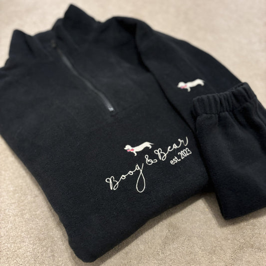 Boog and Bear Quarter Zip Personalised Fleece