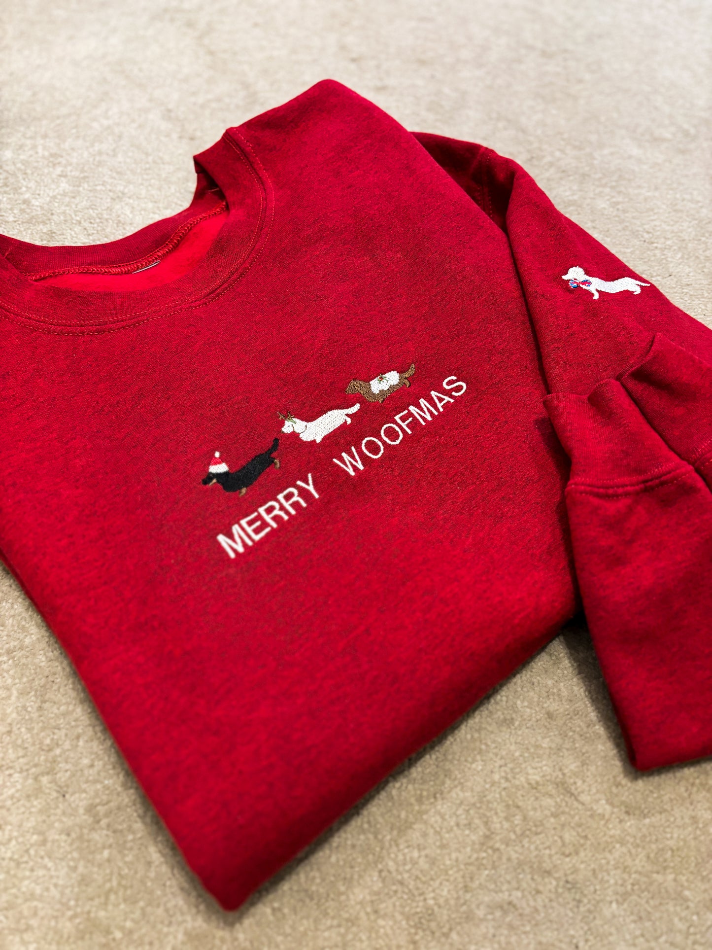 'Merry Woofmas' Personalised Sweater