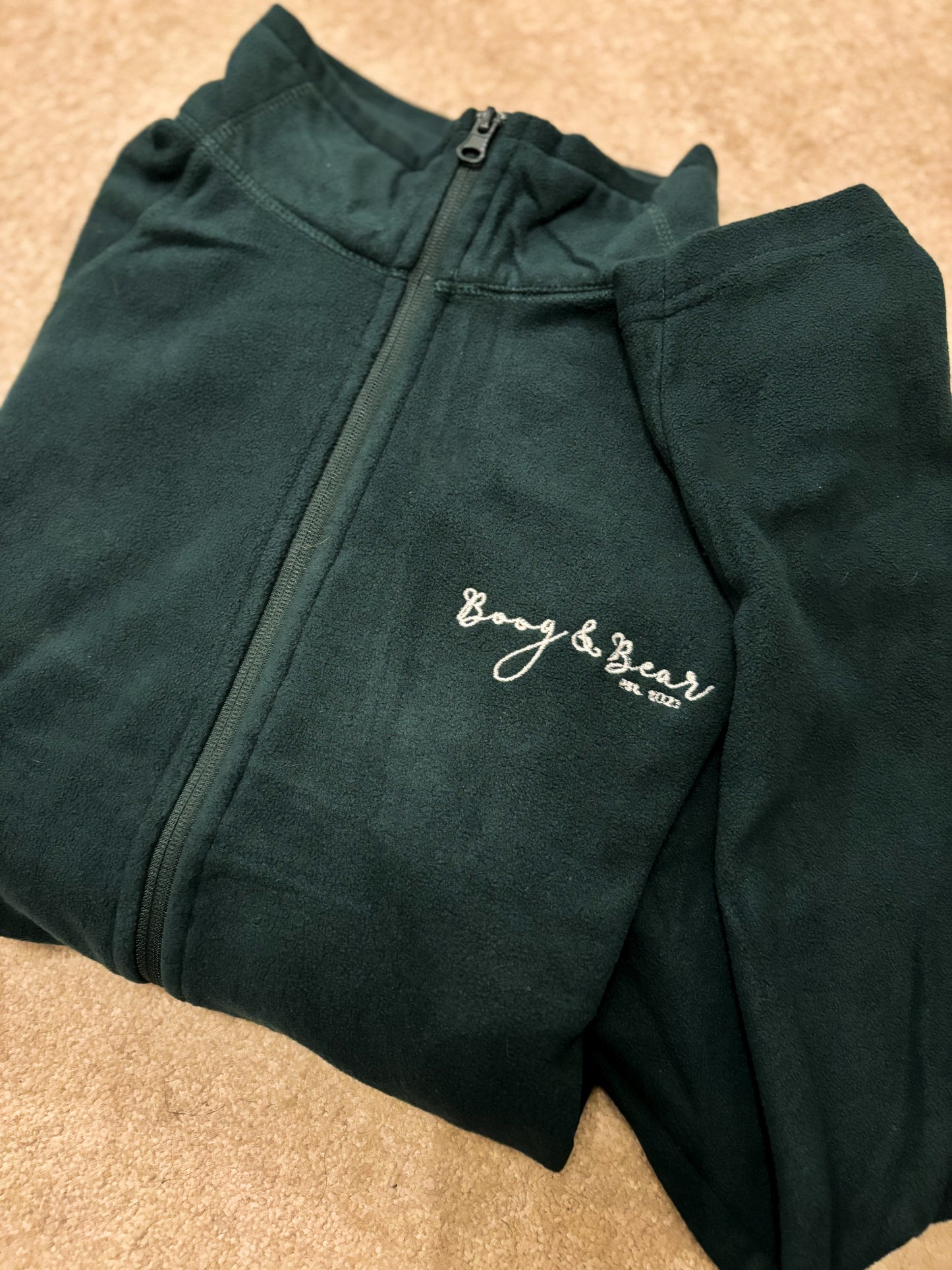 Boog and Bear Full Zip Personalised Fleece