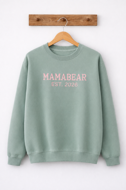 Mama and Me Personalised Varsity Adult Sweaters | Embroidered Family Set | Matching Outfits for Mum and Child