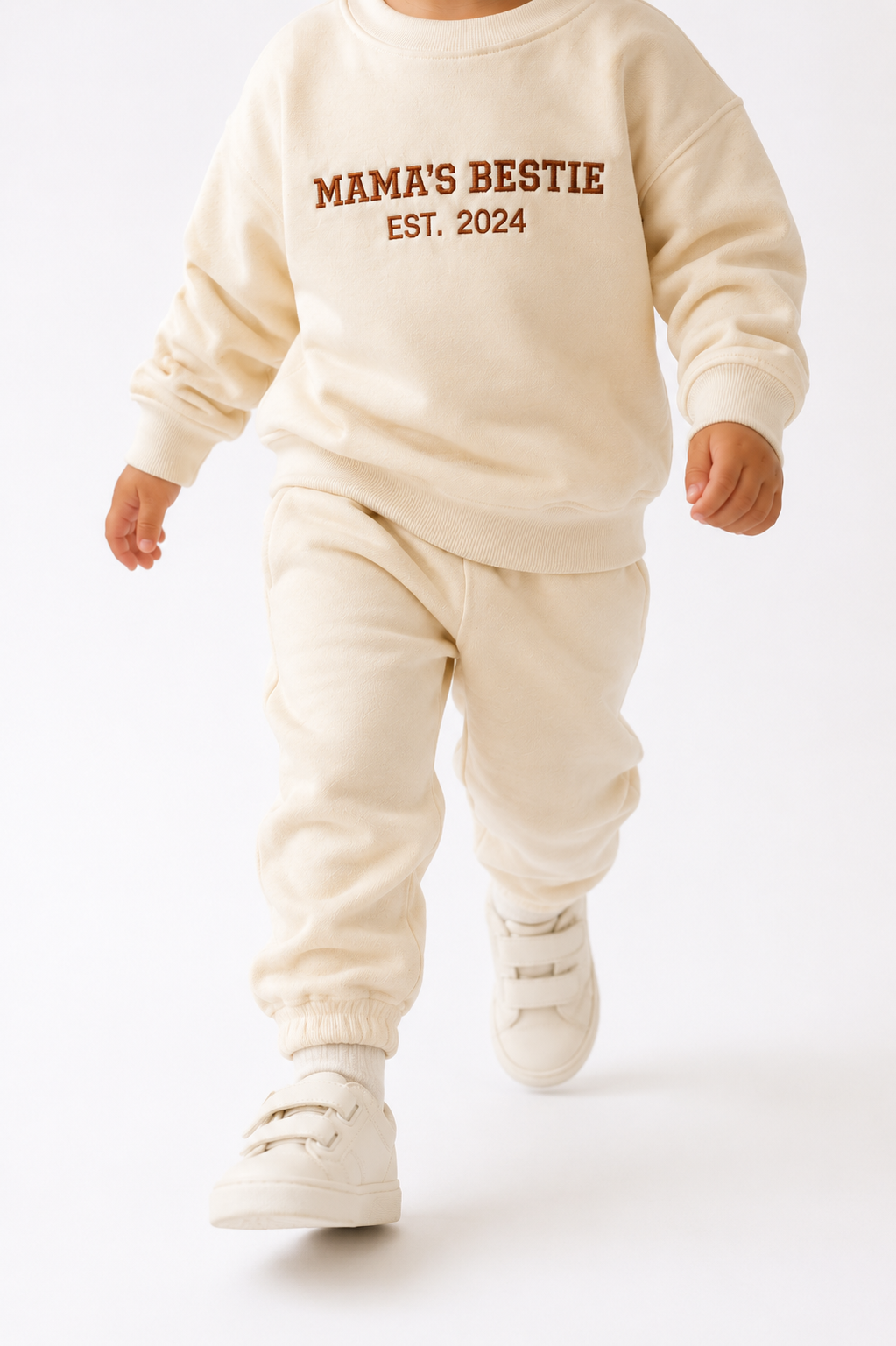 Personalised Mama and Me Matching Varsity Mini Sweaters | Embroidered Family Set | Matching Outfits for Mum and Child
