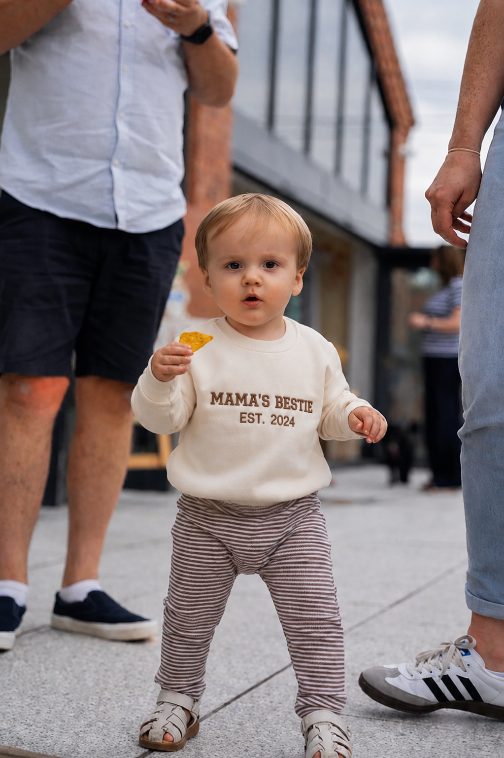 Personalised Mama and Me Matching Varsity Mini Sweaters | Embroidered Family Set | Matching Outfits for Mum and Child