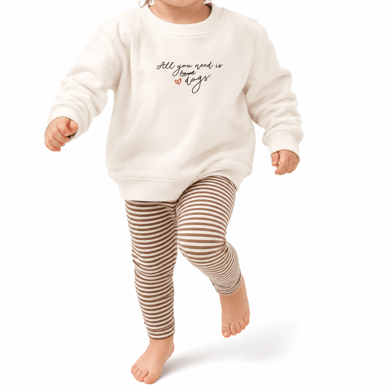 'All You Need Is Love (and Dogs)' Personalised Children's Sweater | Embroidered Kids Sweatshirt | Dog Lover Gift - Boog and Bear