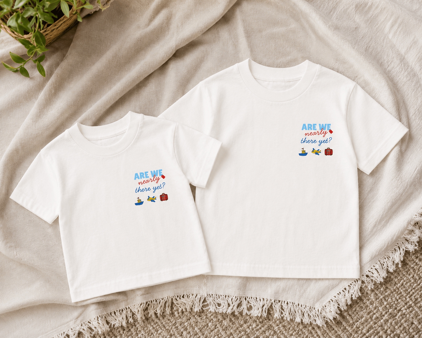 'Are We Nearly There Yet?' Kids Holiday Printed T-Shirt - Boog and Bear