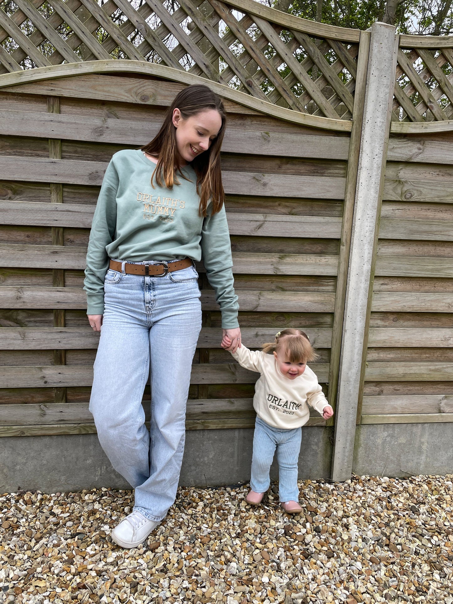 Mama and Me Personalised Varsity Adult Sweaters