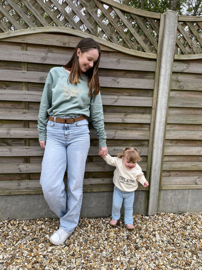 Mama and Me Personalised Varsity Adult Sweaters