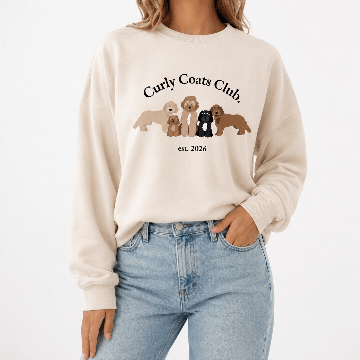 Curly Coats Club Adults' Sweatshirt - Boog and Bear