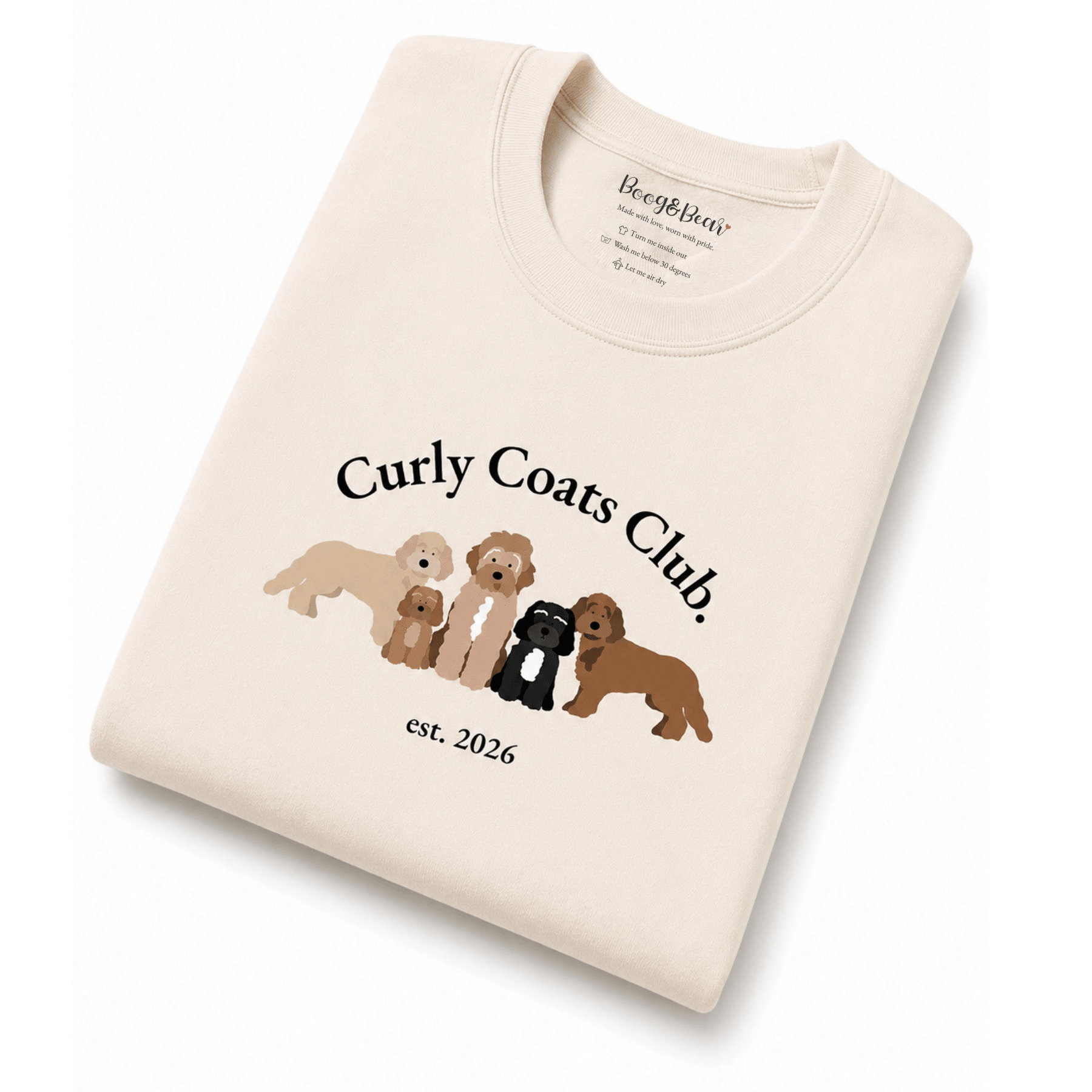 Curly Coats Club Adults' Sweatshirt - Boog and Bear