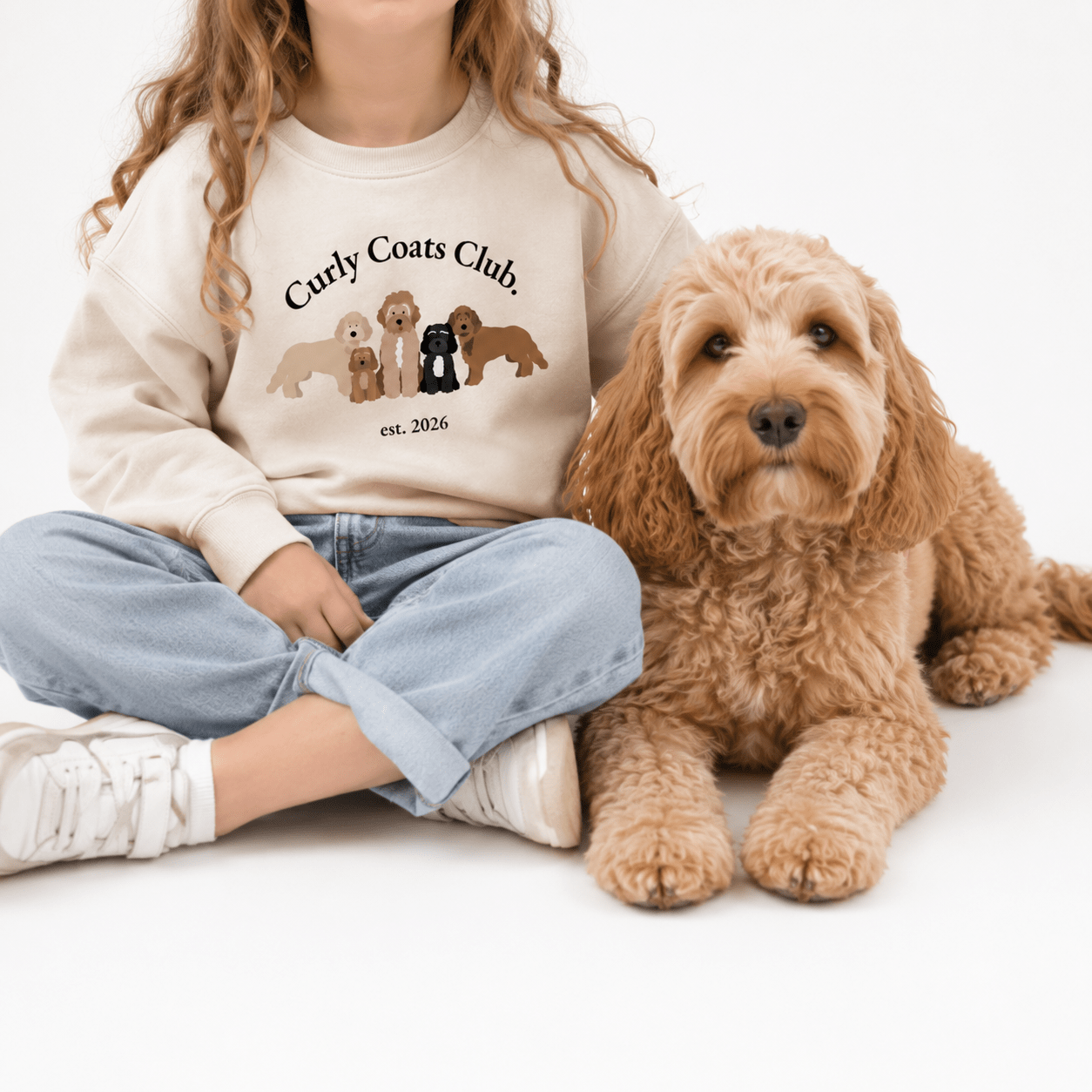 Curly Coats Club Printed Kids' Sweater - Boog and Bear