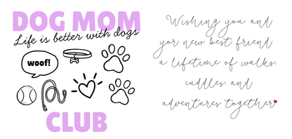 Dog Mom Club Personalised Heart Handle Mug | Custom Letter Mug | Dog Lover Gift | Keepsake Drinkware - Boog and Bear