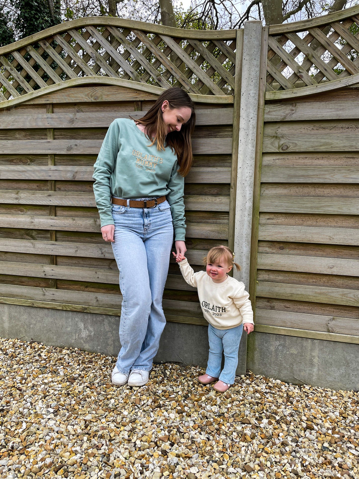 Mama and Me Personalised Varsity Adult Sweaters