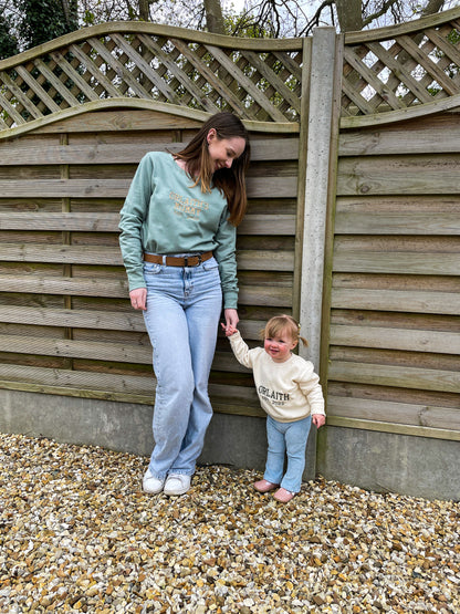 Mama and Me Personalised Varsity Adult Sweaters