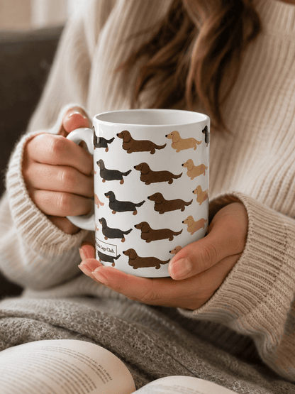 Little Legs Club 11oz Heart Handle Mug | Full Wrap Dachshund Design | Dog Lover Gift | Individually Boxed - Boog and Bear