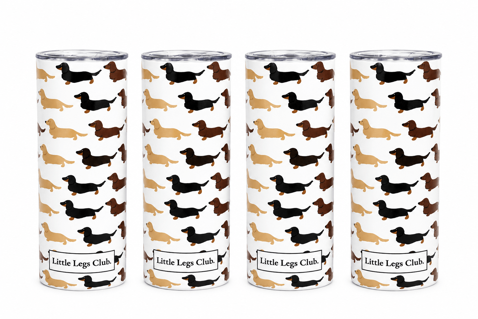 Little Legs Club 20oz Stainless Steel Tumbler | Dachshund Design Drinkware | Dog Lover Gift | Includes Metal Straw - Boog and Bear