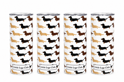 Little Legs Club 20oz Stainless Steel Tumbler | Dachshund Design Drinkware | Dog Lover Gift | Includes Metal Straw - Boog and Bear