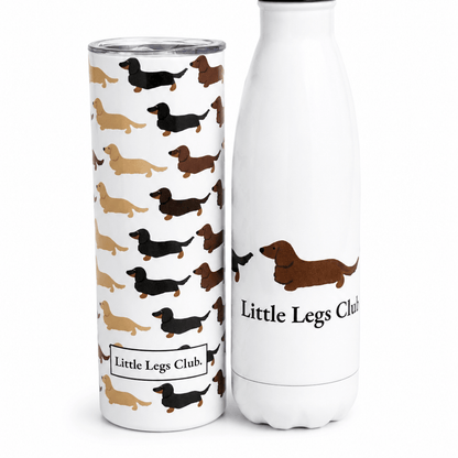 Little Legs Club 20oz Stainless Steel Tumbler | Dachshund Design Drinkware | Dog Lover Gift | Includes Metal Straw - Boog and Bear