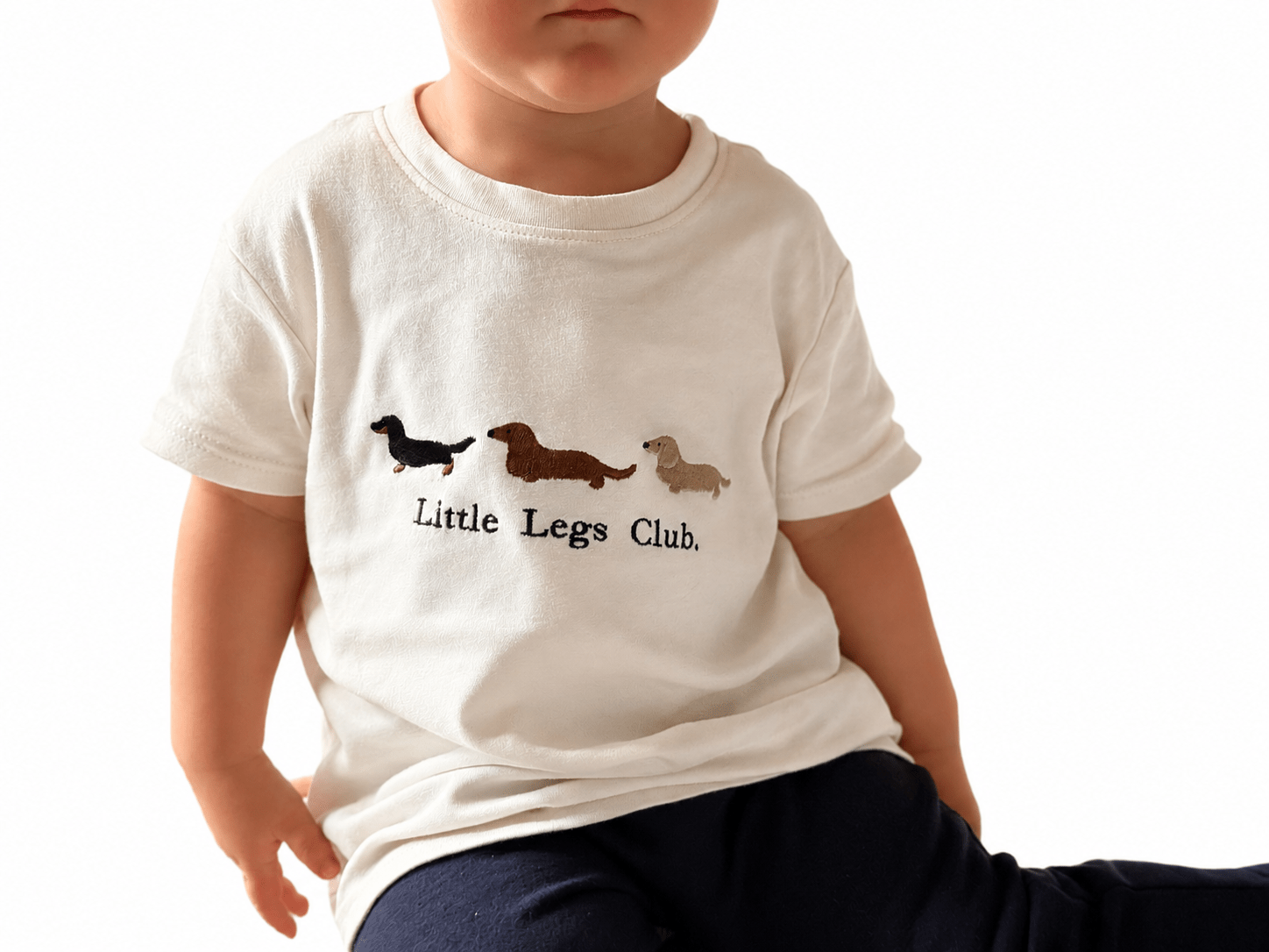 Little Legs Club Kids Shorts and Tee Set | Dachshund Design Sweatshirt | Cream | Ages 1–9 | Dog Lover Gift (Copy) - Boog and Bear