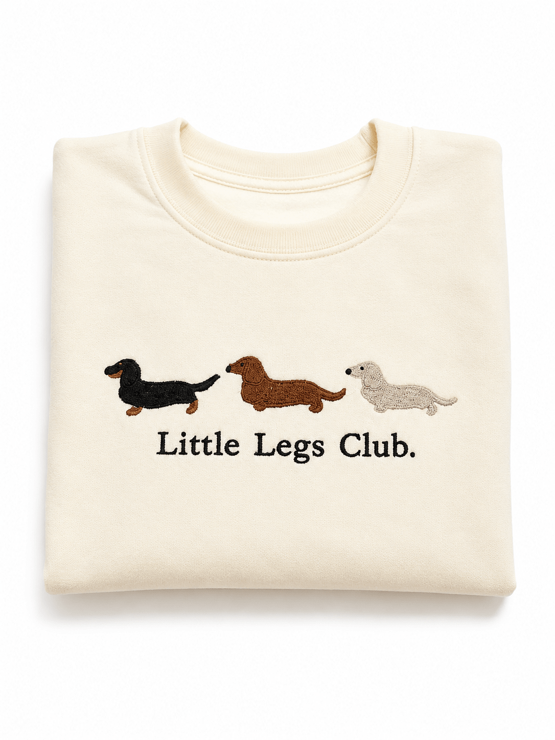 Little Legs Club Mini Sweater | Dachshund Design Sweatshirt | Cream | Ages 1–9 | Dog Lover Gift - Boog and Bear