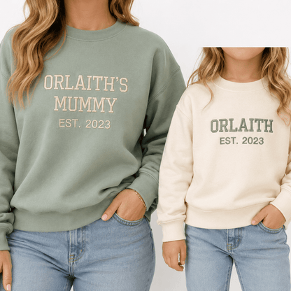 Mama and Me Varsity Sweaters Bundle | Embroidered Family Set | Matching Outfits for Mum and Child - Boog and Bear