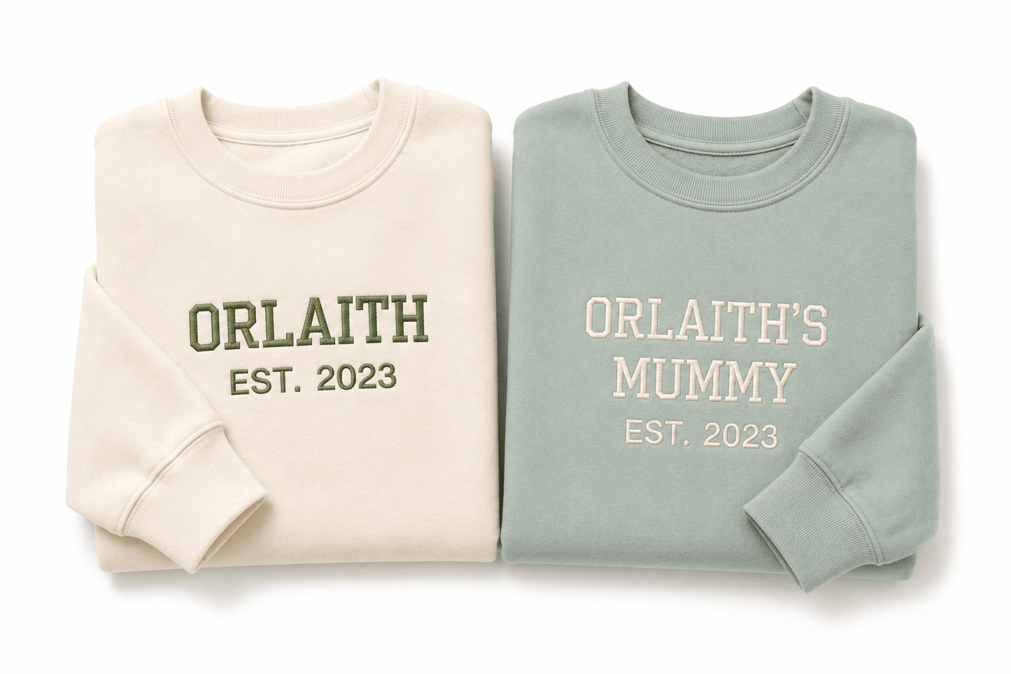 Mama and Me Varsity Sweaters Bundle | Embroidered Family Set | Matching Outfits for Mum and Child - Boog and Bear