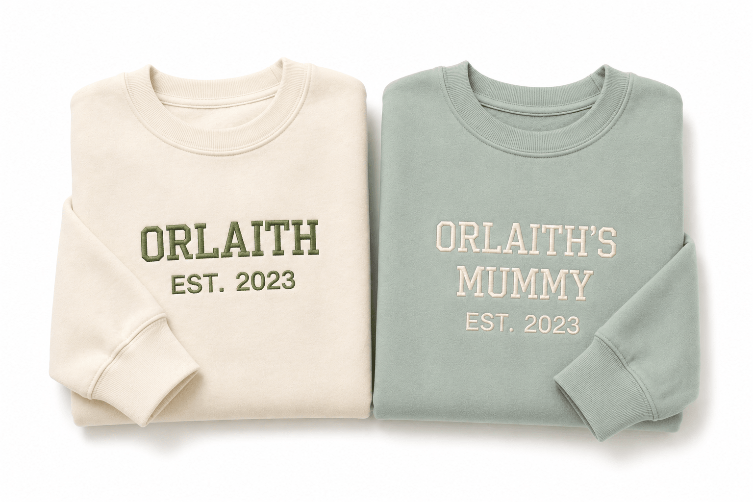 Mama and Me Varsity Sweaters Bundle | Embroidered Family Set | Matching Outfits for Mum and Child - Boog and Bear