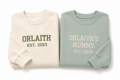 Mama and Me Varsity Sweaters Bundle | Embroidered Family Set | Matching Outfits for Mum and Child - Boog and Bear