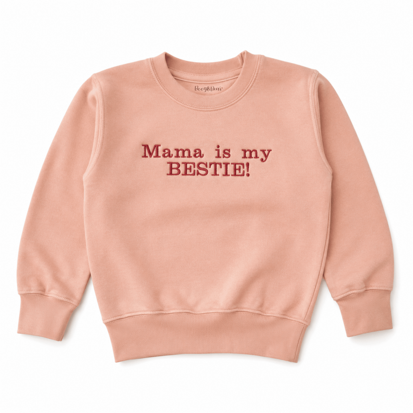 'Mama is my BESTIE!' Embroidered Kids' Sweater - Boog and Bear