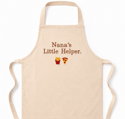 Personalised Children's Cotton Apron | Embroidered Junior Apron | Kids Baking & Cooking Gift | One Size - Boog and Bear