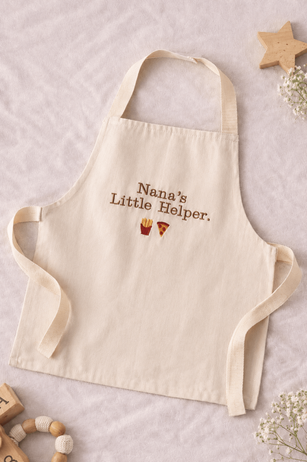 Personalised Children's Cotton Apron | Embroidered Junior Apron | Kids Baking & Cooking Gift | One Size - Boog and Bear