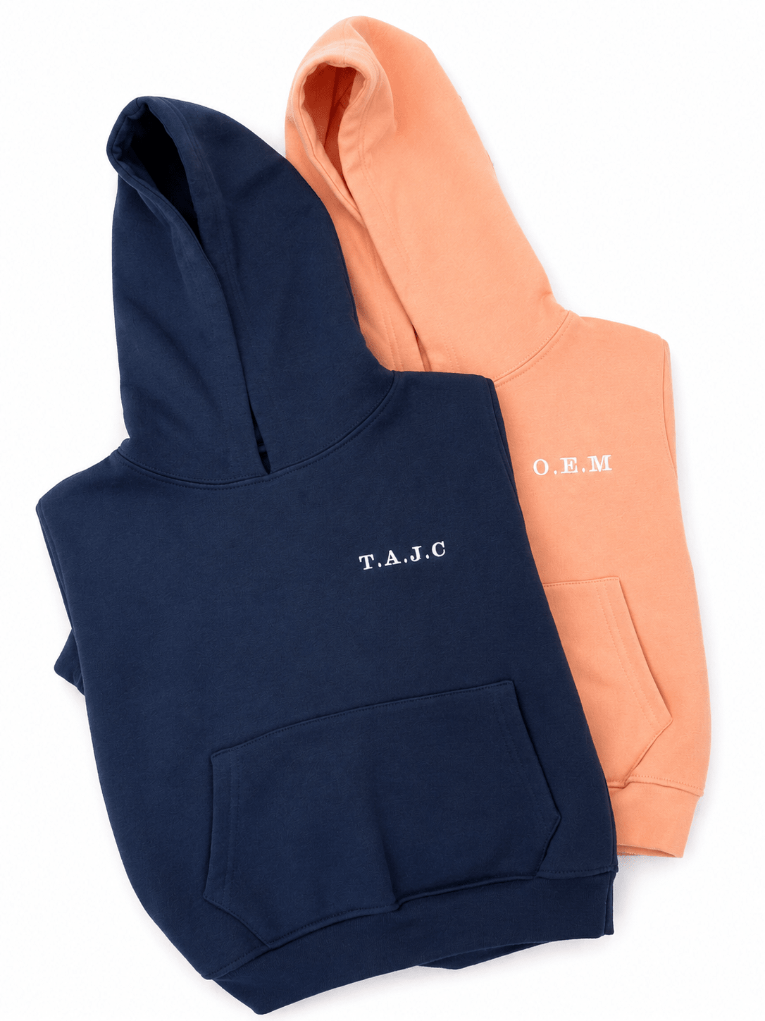 Personalised Children's Hoodie | Embroidered Front & Back | Kids Hooded Sweatshirt | Pale Pink, Navy or Khaki | Ages 1–13 - Boog and Bear