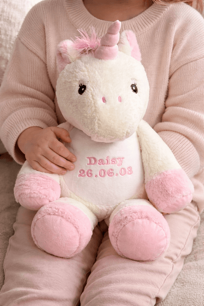 Personalised Tummi Bear® | Embroidered Soft Toy | Unicorn, Dinosaur, Giraffe or Lamb | Birthday & Keepsake Gift - Boog and Bear