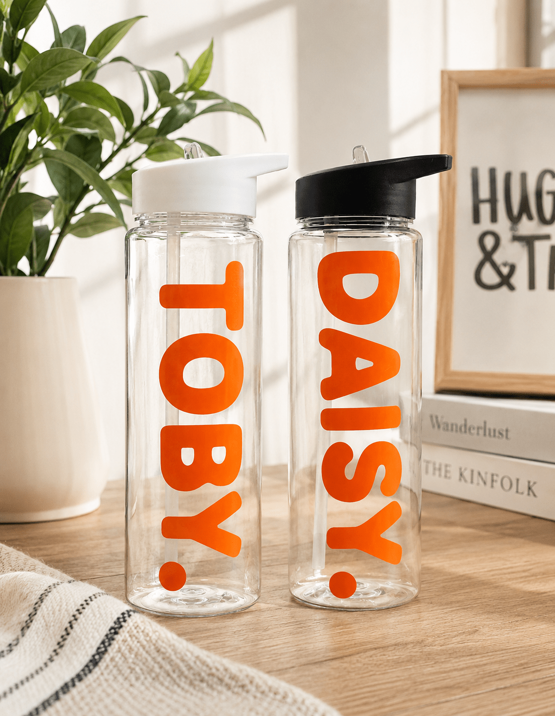 Personalised Water Bottle (Vinyl Sticker Print) - Boog and Bear