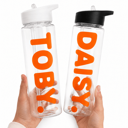 Personalised Water Bottle (Vinyl Sticker Print) - Boog and Bear